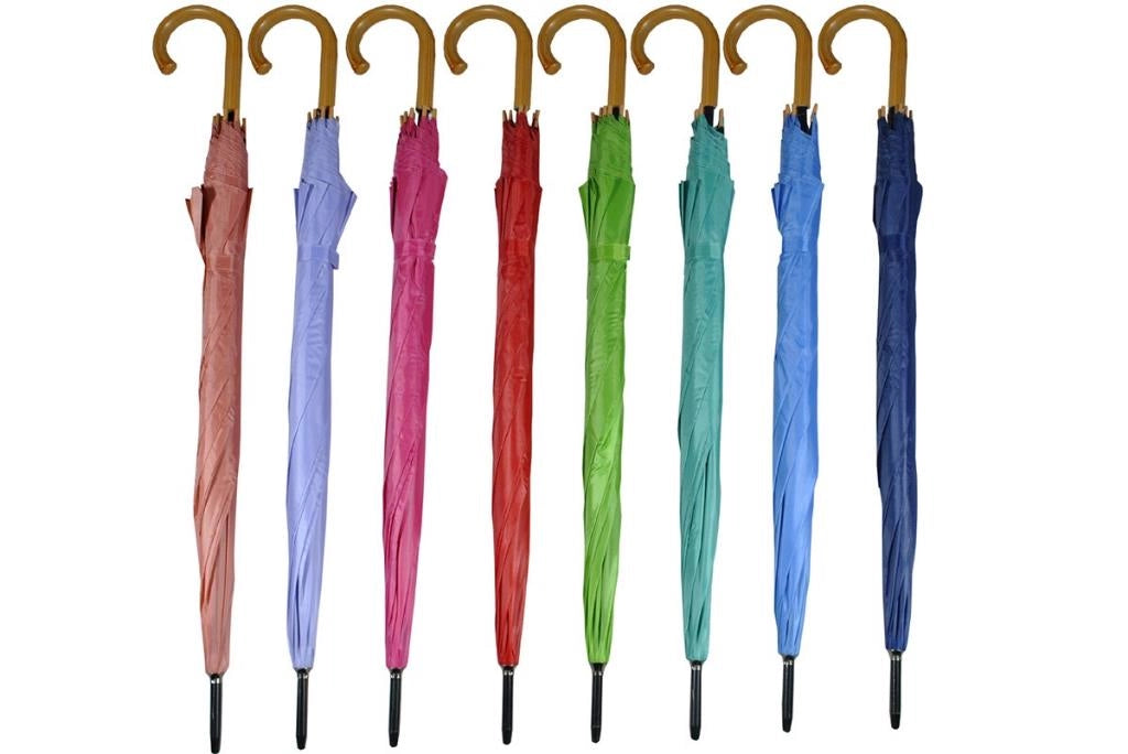1 Pezzo Ombrello da Pioggia Golf Automatico Tinta Unita 8 Colori