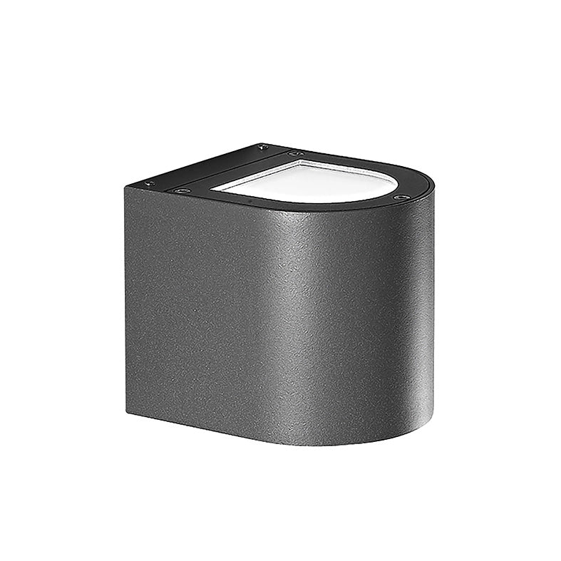 Silver Applique LED 9W Biemissione Tonda Antracite 3000K 60° IP65 - Rossini Group | Illuminazione da Parete per Esterni di Design