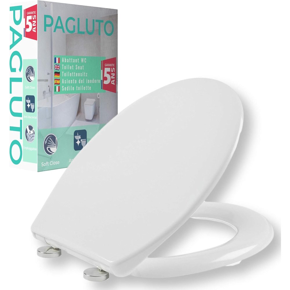 Sedile wc con freno di caduta, forma o sedile wc resistente, c