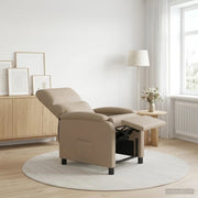 Divano Sedia-Poltrona reclinabile Cappuccino Similpelle 644057