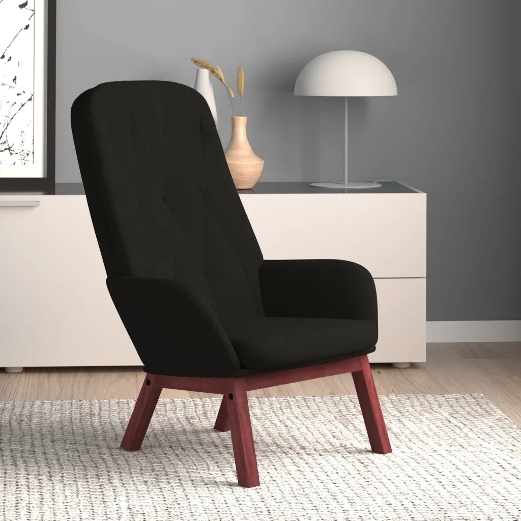 Poltrona Relax | Sedia Relax Nera in Velluto