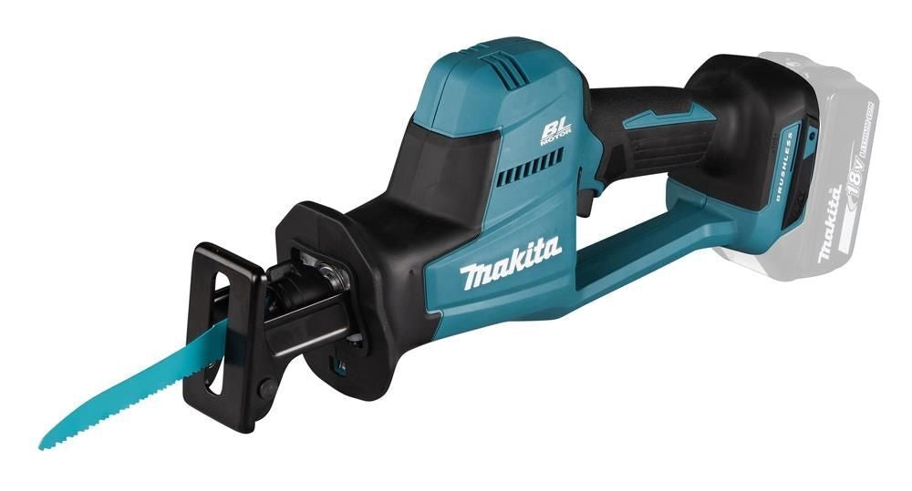 Makita DJR189ZJ Seghetto Diritto a Batteria Motore Brushless 18V Velocita' Variabile Fino a 3100 spm Luce LED Inclusa Valigetta Makpac e 3 Lame Colore Nero Blu