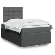 Giroletto a Molle con Materasso Grigio Scuro 120x190cm Tessuto 3294296
