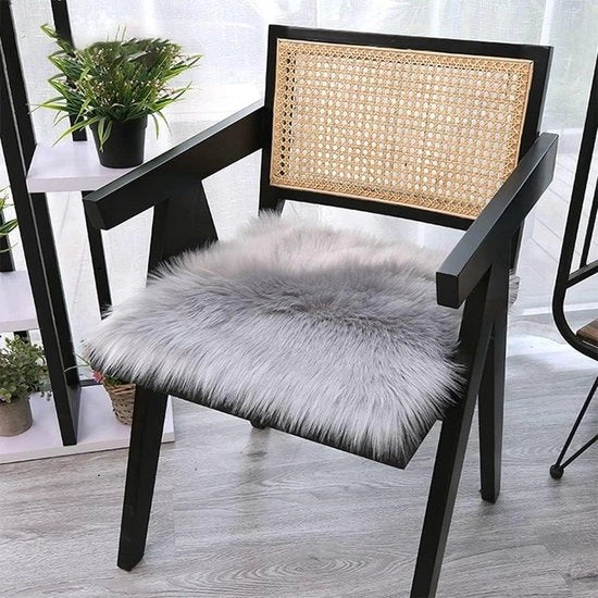 Cuscino da Sedia in Finta Pelle di Capra con Tessuto in Seta - Tappeti da Sala - Tappeti da Soggiorno - Tappeto in Lana - Tappeto - Piuma Molle Plush - Universale