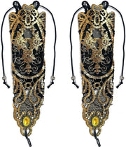 Collane a fascia con motivi floreali in oro - Decorazione per abito da donna.