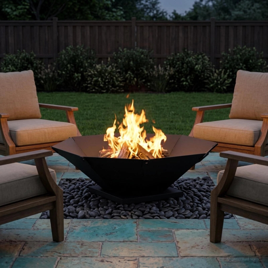 Focolare Nero 50 x 50 x 15,5 cm Acciaio 8012606