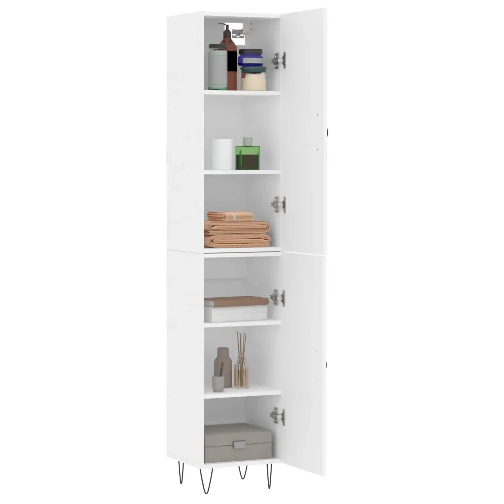 Credenza | Madia | Buffet da pranzo | Armadio da pranzo Bianca 34,5x34x180 cm in Legno Multistrato