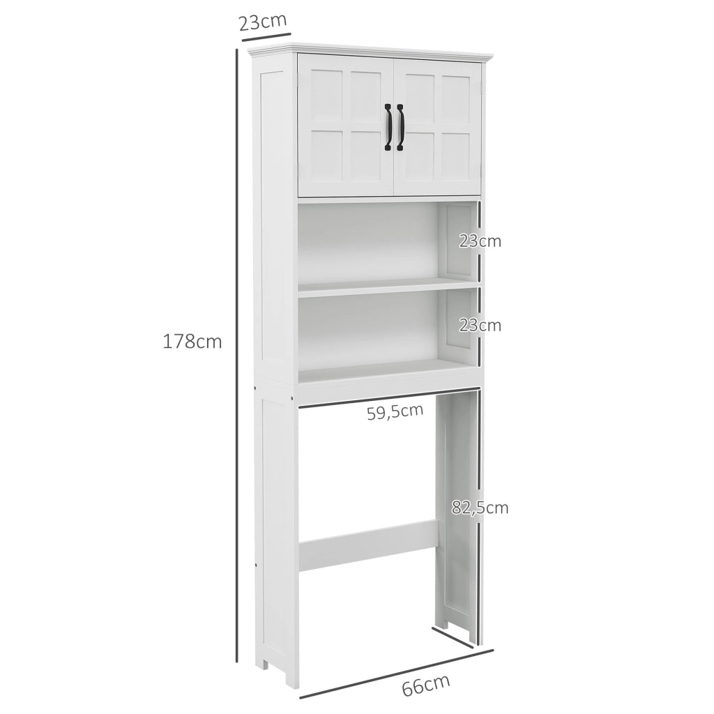 Armadietto Bagno con Ripiani Regolabili ¨C Zephmum ¨C Grigio 60x30x