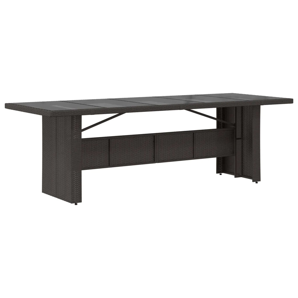Set da pranzo per esterni 9 pz Nero polyrattan 3448944