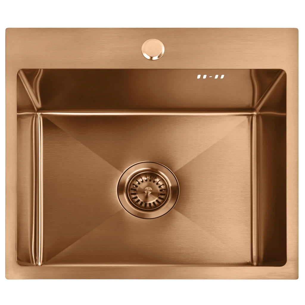 Lavello In Acciaio Con Set Di Accessori 3 Pz. Rea Leo 50 Brush Copper