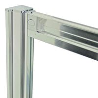 Box Doccia Angolare 75x90 cm 1 Anta a Libro in Cristallo Opaco 4mm H198 Fosterberg Fyn Duo