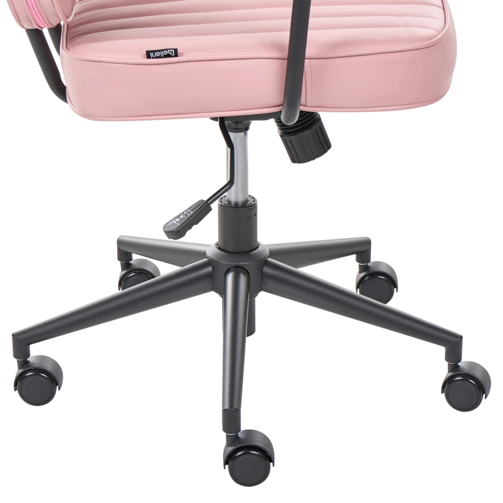 Sedia da ufficio retrò in similpelle beige stile retò tradizionale per ufficio di casa