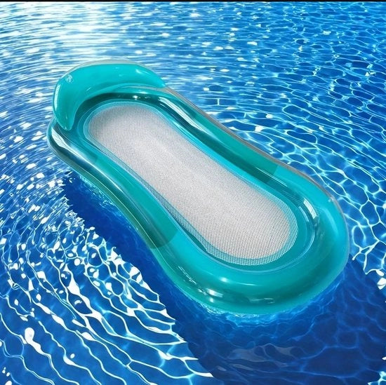 Waterbed waterdrijfstoel per adulti con schienale, ideale per la rilassazione in piscina e a spiaggia. Perfetto per feste estive in piscina, offre galleggiamento e sicurezza. 150cm di lunghezza.