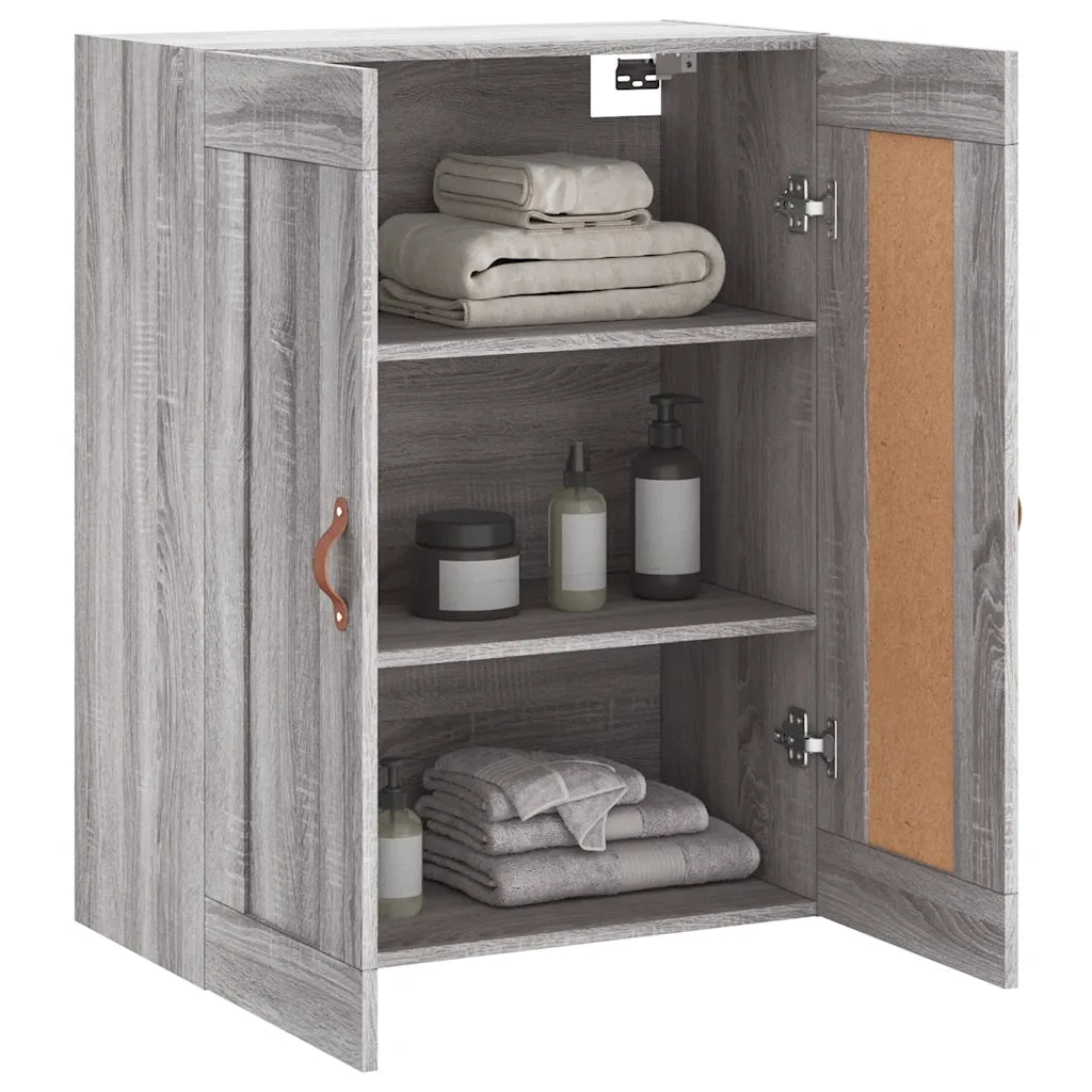 Mobile a Parete Grigio Sonoma 69,5x34x90 cm Legno Multistrato 830362