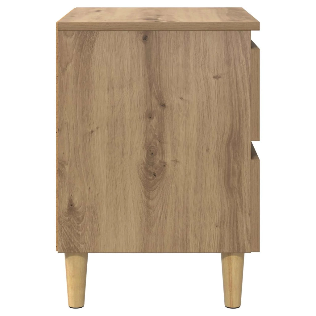 Mobiletti da letto 2 pcs Rovere artigianale 40 x 35 x 50 cm