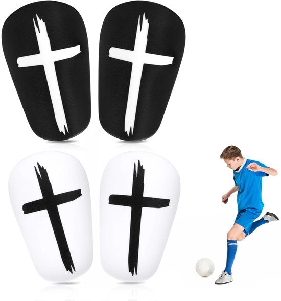 Protezioni per Scarpe da Calcio Mini 8x5cm - 2 Paia - Nero/Bianco - EVA/PBT - Protezione per Giovani - Perfette per Calcio/Sport - Protezioni per Scarpe da Calcio