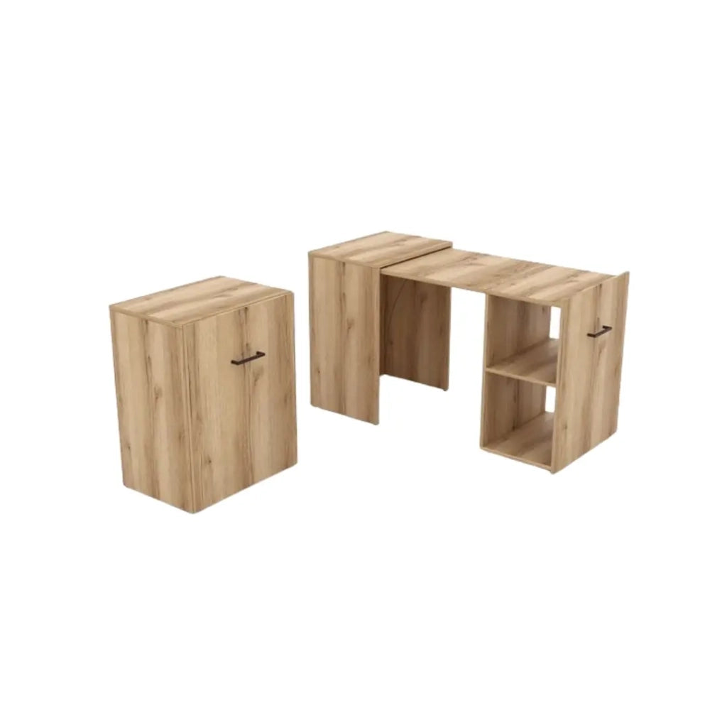 Scrivania pieghevole FLIP – Rovere chiaro – Compatta, di design e estensibile