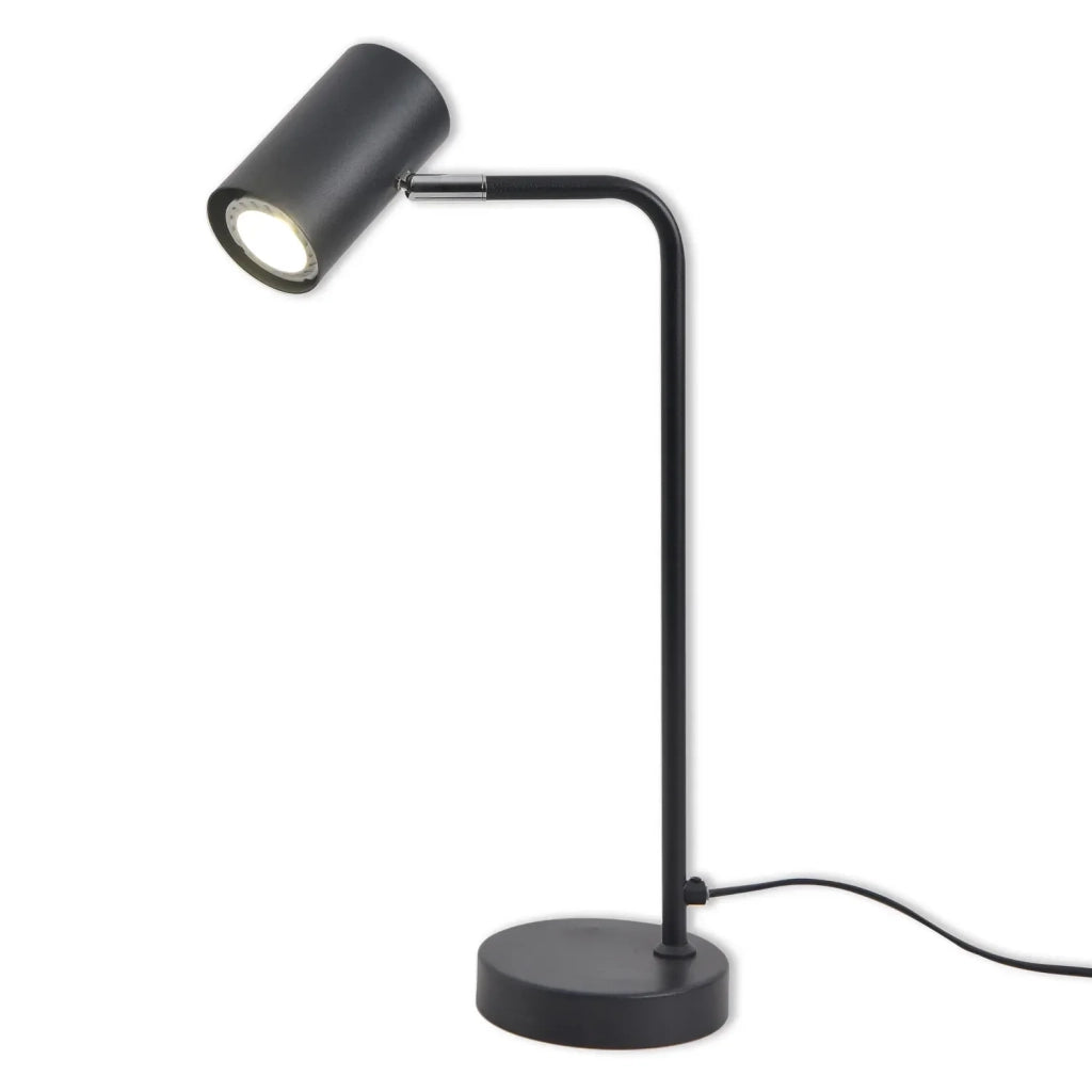 LÚZETE - LAMPADA DA TAVOLO IN ACCIAIO NERO ADARA