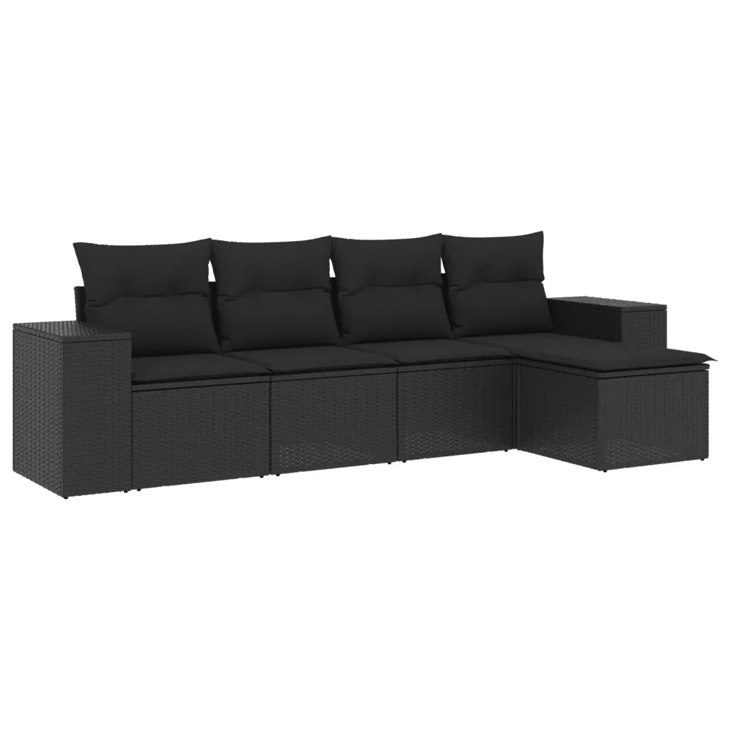 Set Divani da Giardino 5 pz con Cuscini in Polyrattan Nerocod mxl 112370