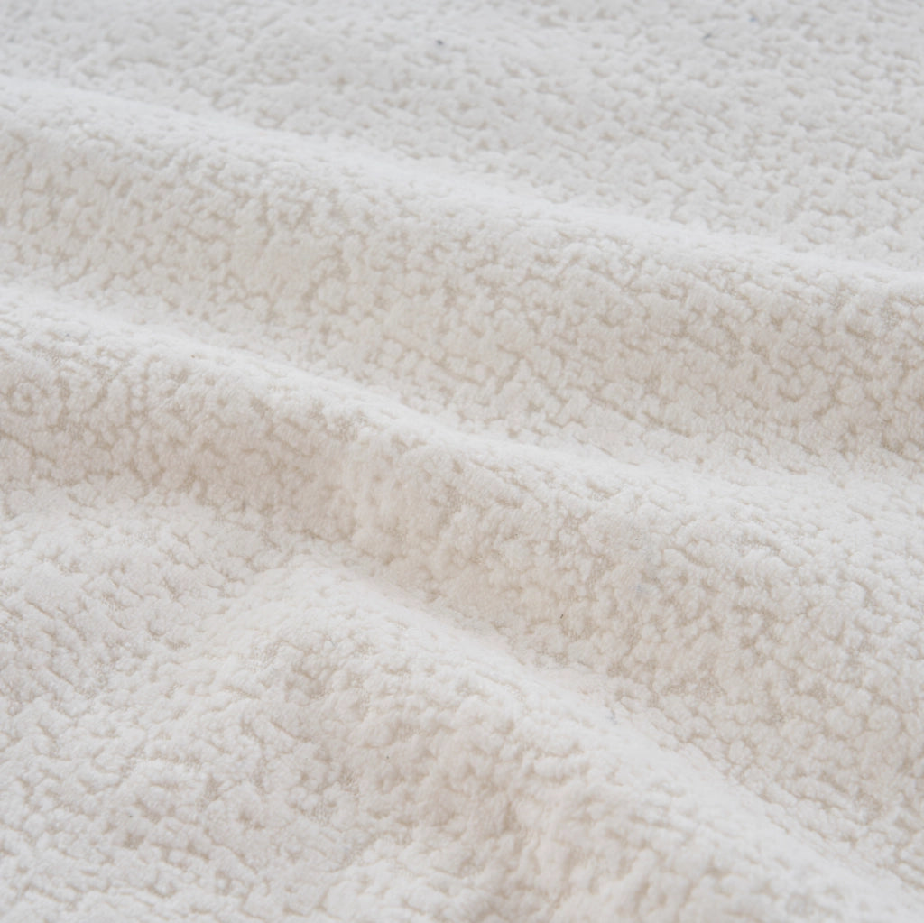Divano letto modulare 263x171x66 cm senza montaggio in chenille bianco