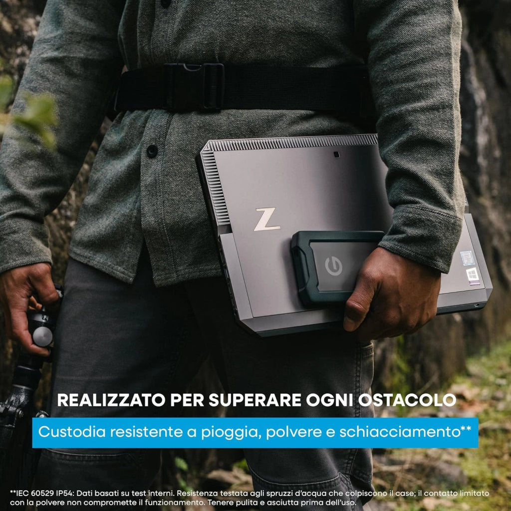 G-DRIVE ArmorATD 2TB, HDD portatile USB-C (5Gbps), USB 3.2 Gen 1, Thunderbolt 3, fino a 130 MB/s