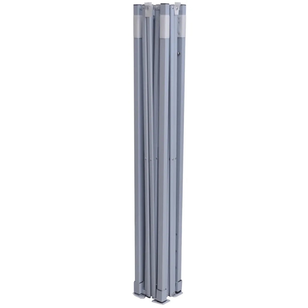 Gazebo Professionale Pieghevole 4 Pareti 2x2m Acciaio Antracite