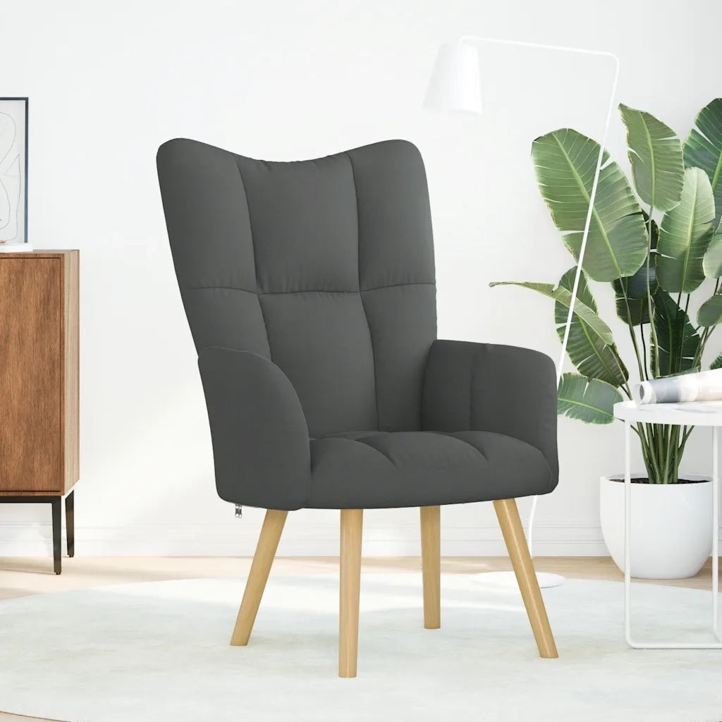 vidaXL Sedia Relax Grigio Scuro in Tessuto