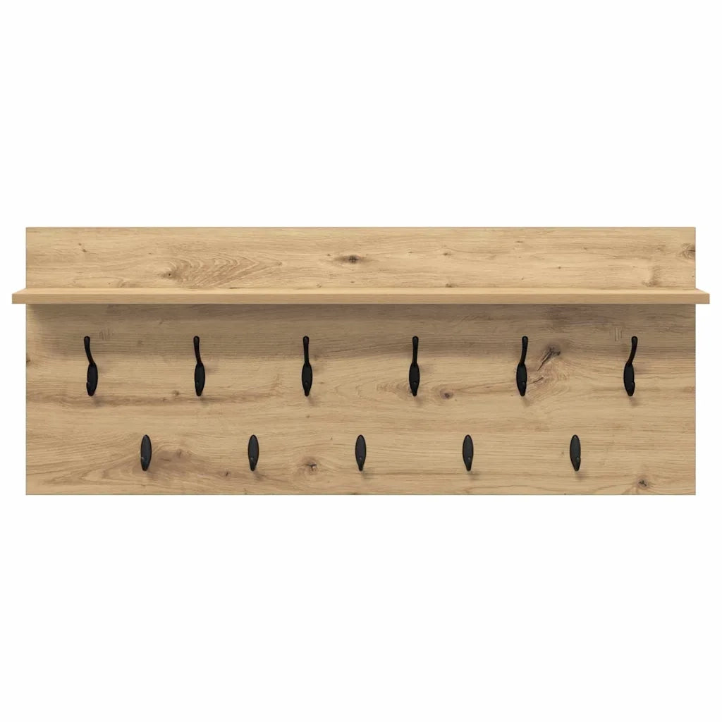 vidaXL Appendiabiti a muro rovere artigianale Legno multistrato
