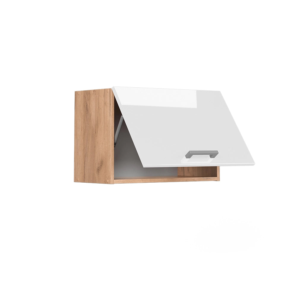 Vicco Pensile da cucina Bianco lucido 60 cm Piatto