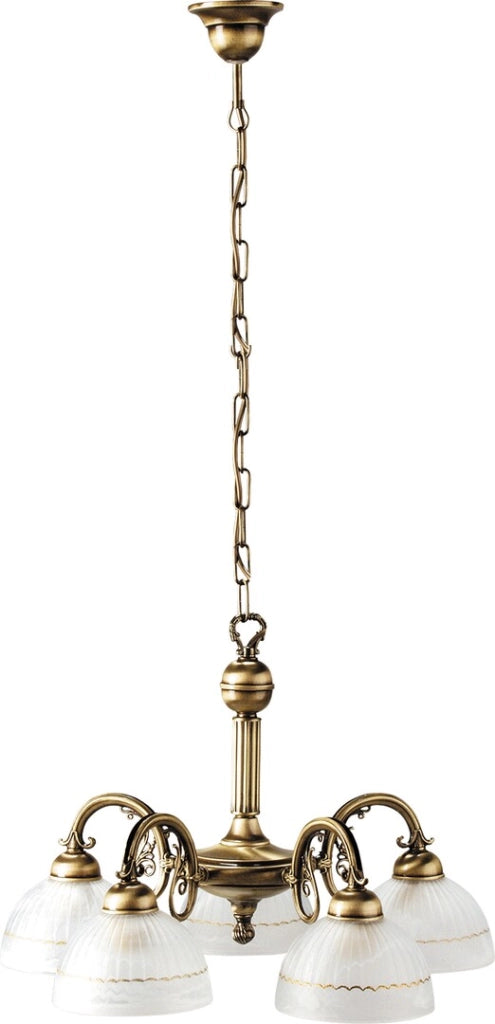Lampadario classico Rabalux Flossi 5xE27 bronzo metallo 8815