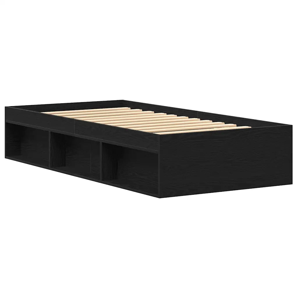 Giroletto senza Materasso Rovere Nero 75x190 cm in Truciolato 3329311