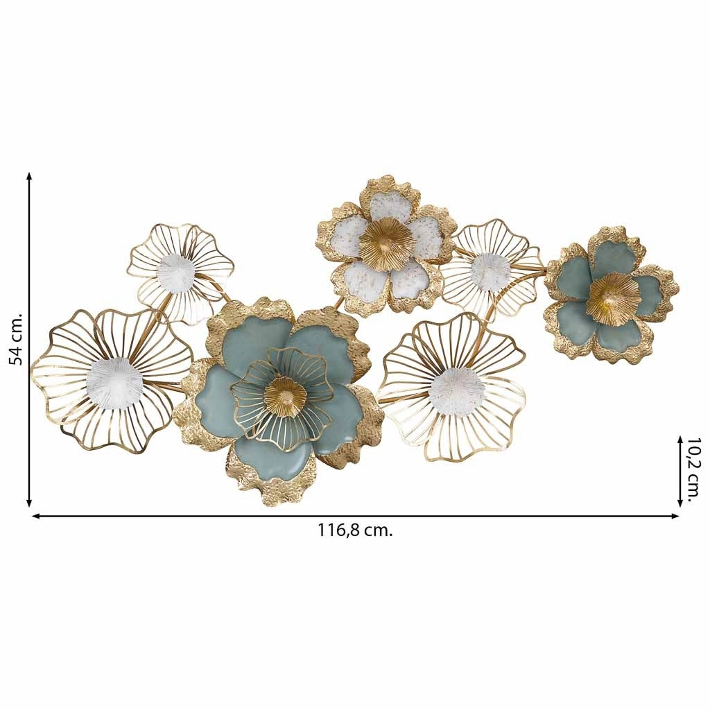 Carta da parati decorativa in metallo 116,8x54,0x10,2