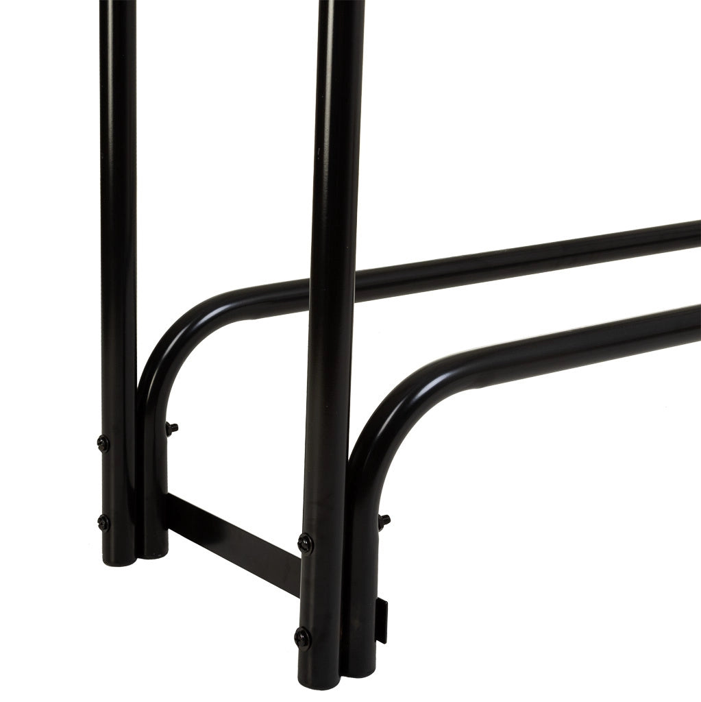 Portalegna in metallo nero 124x34x124h cm