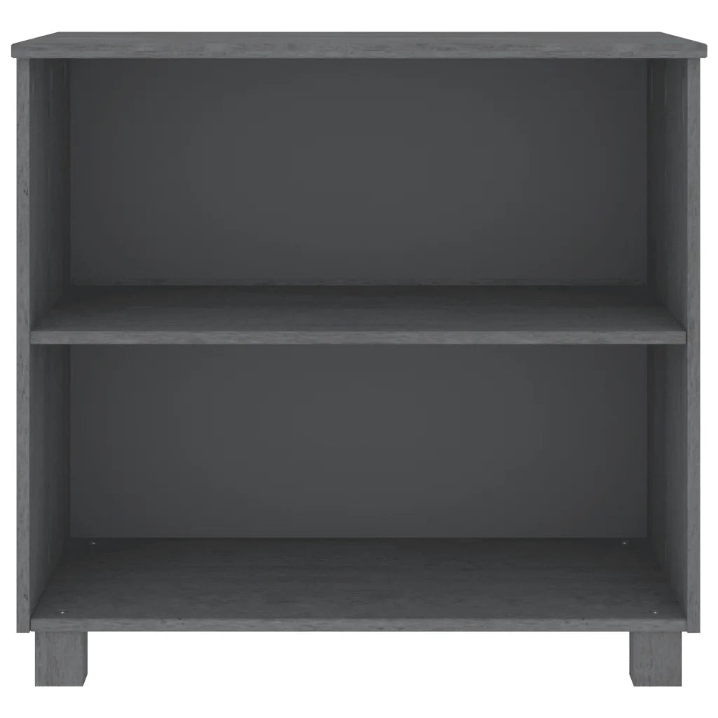 Credenza HAMAR Grigio Scuro 85x35x80 cm Legno Massello di Pino 340502