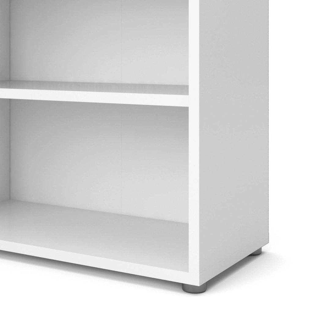 Libreria Armon, Scaffale da ufficio, Mobile portalibri, Biblioteca, 89x40 h222 cm, Bianco
