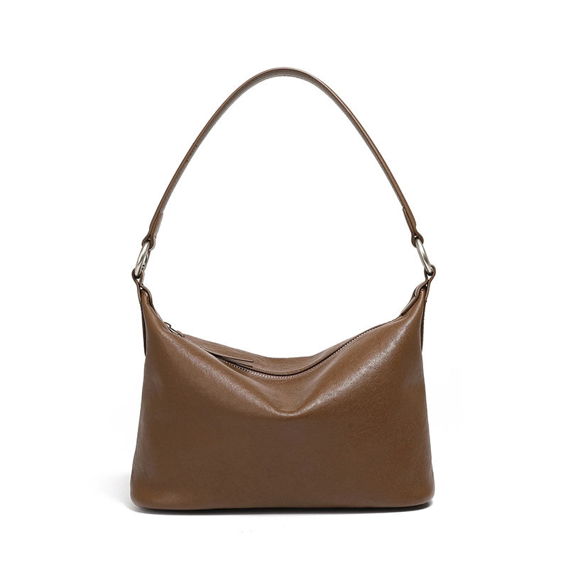 Borsa a tracolla da donna in vera pelle, stile western, marrone