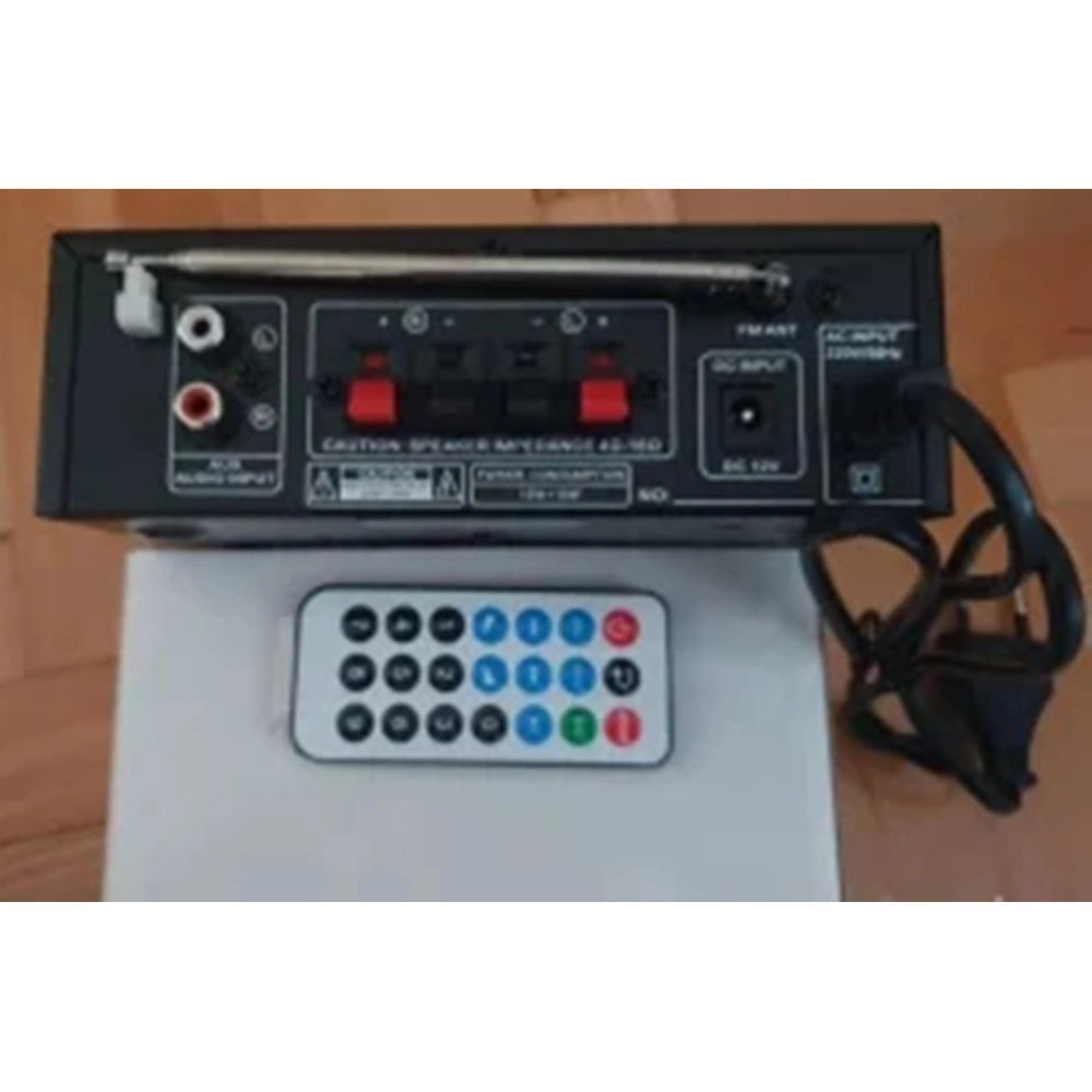 Trade Shop - Amplificatore Di Potenza Audio Stereo Hi-fi Q-t110 Max Con Riverbero Karaoke Telecomando -