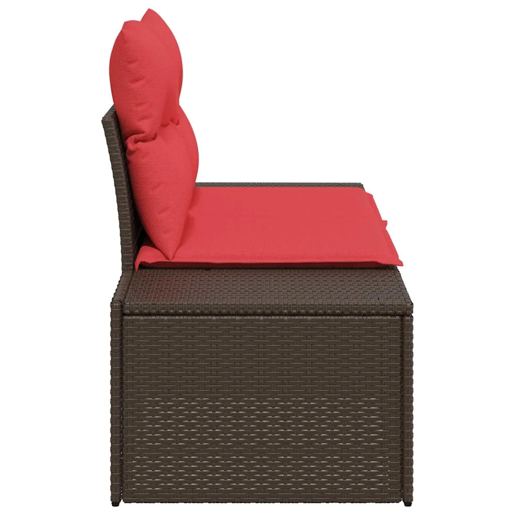 Divano da giardino con cuscino 184 x 62 x 69 cm polyrattan