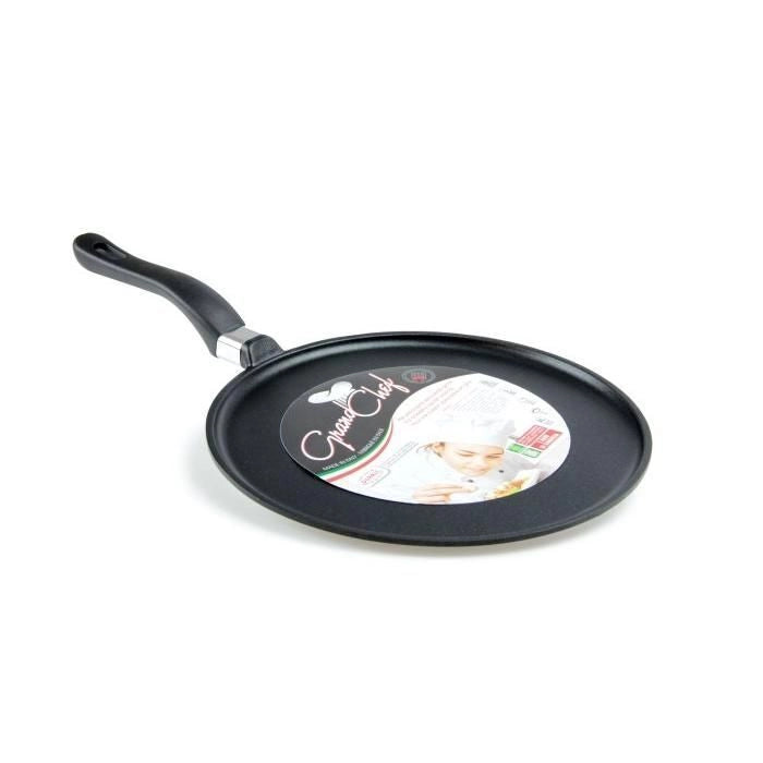 Antik 8010387035320 Cuocitutto Crepiera con Manico in Bachelite Alluminio Pressofuso Antiaderente 32 cm colore Nero