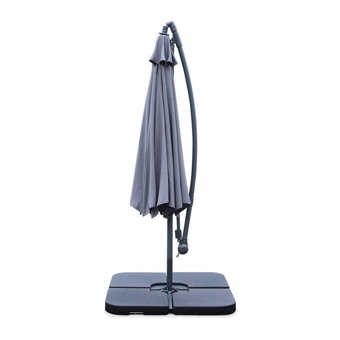 Ombrellone rotondo offset 300cm, grigio