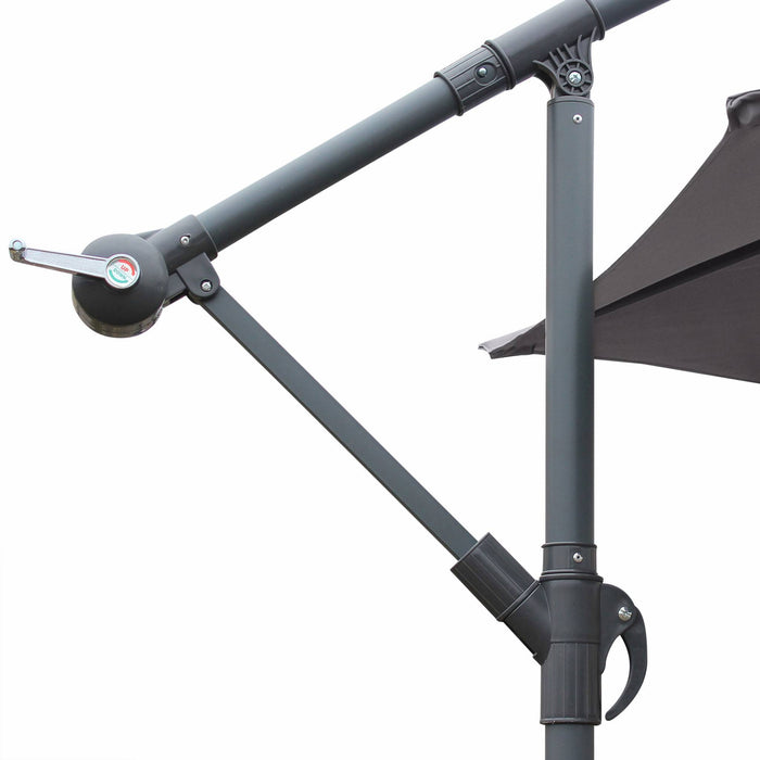 Ombrellone rotondo offset 300cm, grigio