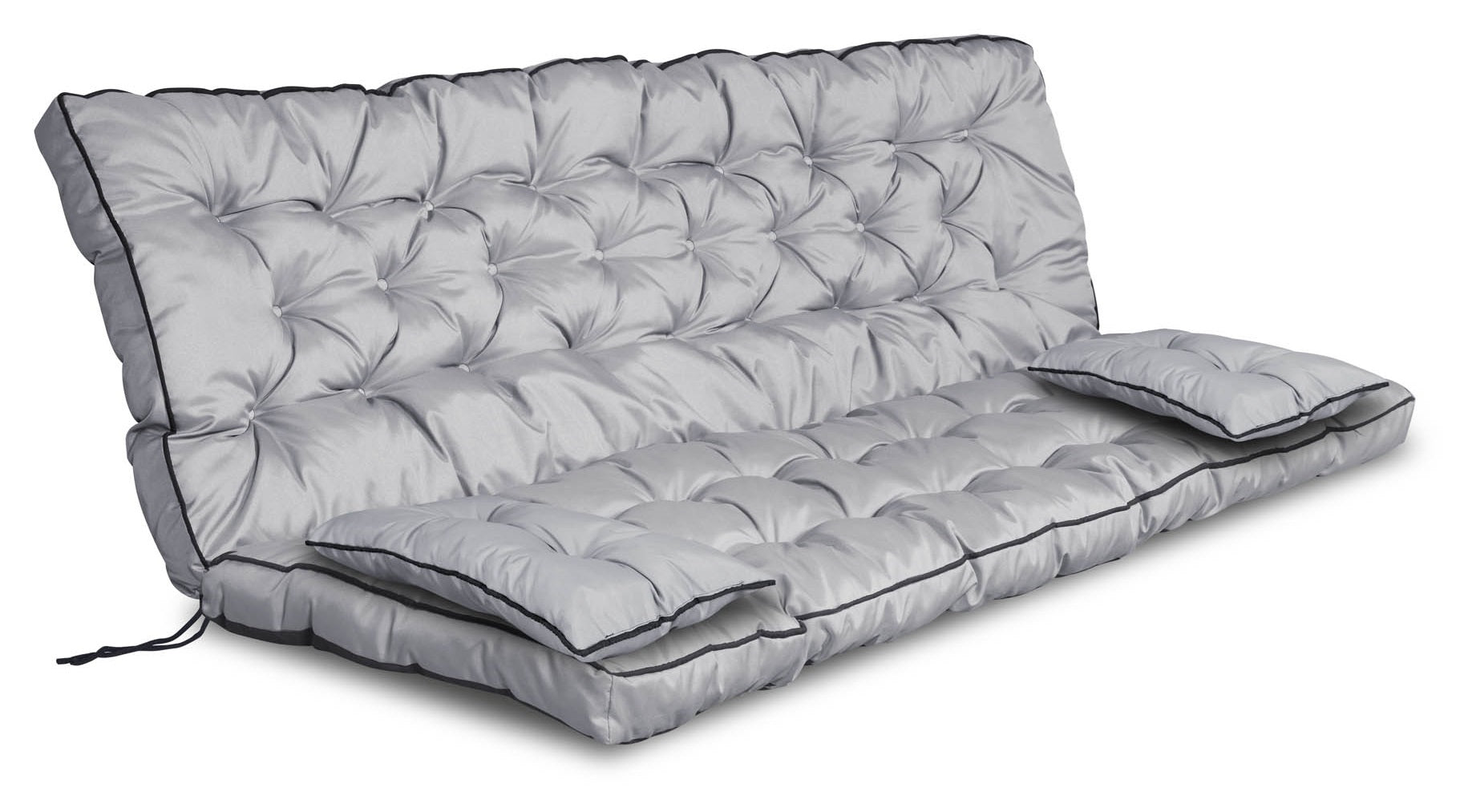 AIO FACTORY 180x60x50 cm Set da giardino impermeabile con cuscino grigio