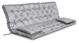 AIO FACTORY 180x60x50 cm Set da giardino impermeabile con cuscino grigio