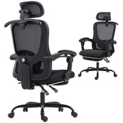 Sedia da ufficio ergonomica con rete ¨C Zephmum ¨C 64x64x124 cm, nero