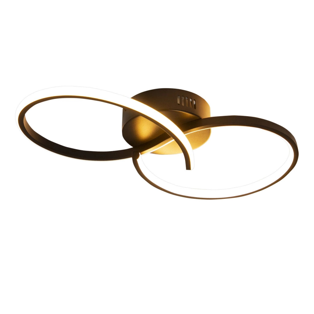 ZMH Lampada da soffitto plafoniera LED moderna nera 12W 3000K per soggiorno corridoio