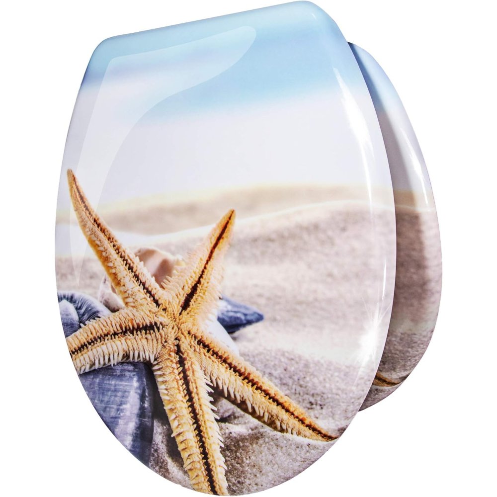 Stel4style - sedile wc con abbassamento automatico, motivo: stel