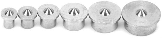 Set di Centri per Foratura 4mm-12mm - 6 pezzi - Acciaio Inossidabile - Doweling - Boe - Plugg di Trasferimento - Deuvelcentra