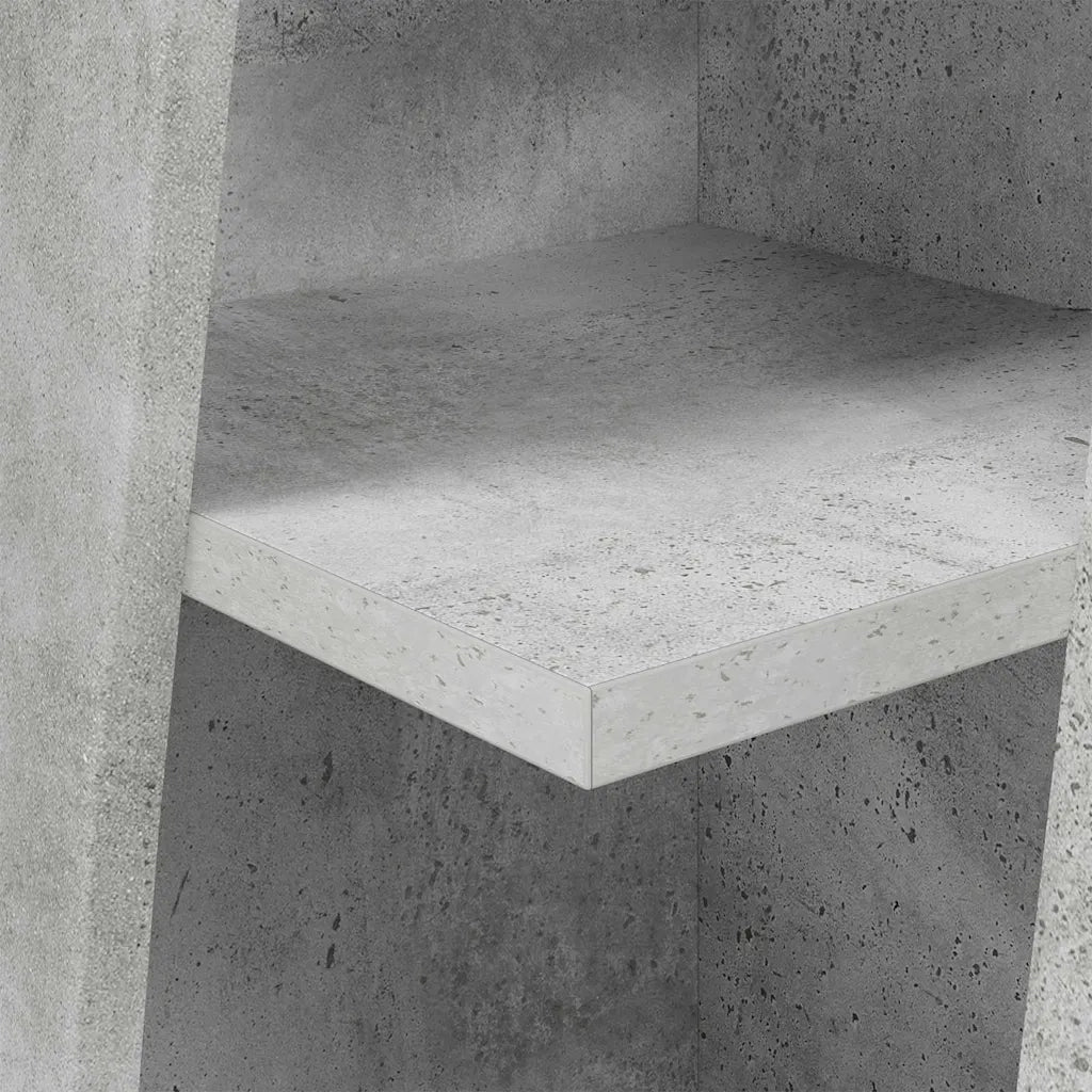 Mobile angolare Grigio cemento 27,5x27x102cm Legno multistrato