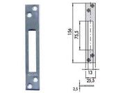 CONTROPIASTRA PER SERRATURE INFILARE PROFILATI IN FERRO 06232 00- - mm.156x25,5 spessore mm.2,5 (06232 00) - 5 pezzi CISA