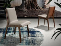 Sedia in ecopelle visone scuro